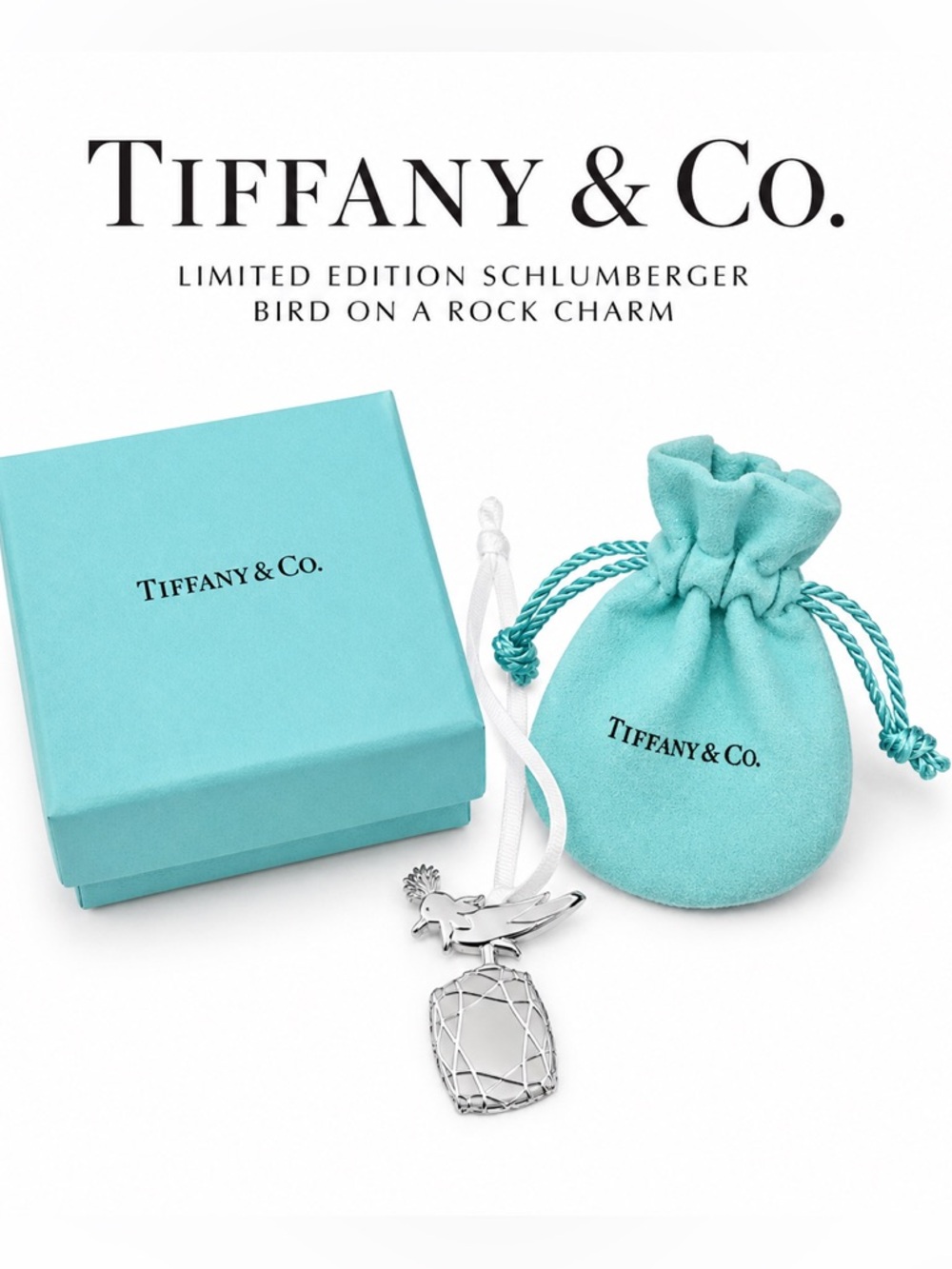 Tiffany & Co. Limited Edition Schlumberger Charm with‎ Box, Bag and Pouch